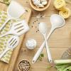 imageEfar Silicone Cooking Utensils Set 24Pcs Heat Resistant Kitchen Utensil with Holder Silicone Kitchen Tools with Spatula Turner Spoon Tongs Whisk NonToxic ampamp Dishwasher Safe KhakiWhite