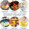 imageEfar Silicone Cooking Utensils Set 24Pcs Heat Resistant Kitchen Utensil with Holder Silicone Kitchen Tools with Spatula Turner Spoon Tongs Whisk NonToxic ampamp Dishwasher Safe KhakiColorful