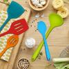 imageEfar Silicone Cooking Utensils Set 24Pcs Heat Resistant Kitchen Utensil with Holder Silicone Kitchen Tools with Spatula Turner Spoon Tongs Whisk NonToxic ampamp Dishwasher Safe KhakiColorful