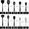 imageEfar Silicone Cooking Utensils Set 24Pcs Heat Resistant Kitchen Utensil with Holder Silicone Kitchen Tools with Spatula Turner Spoon Tongs Whisk NonToxic ampamp Dishwasher Safe KhakiBlack