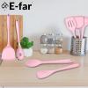 imageEfar Silicone Cooking Utensils Set 24Pcs Heat Resistant Kitchen Utensil with Holder Silicone Kitchen Tools with Spatula Turner Spoon Tongs Whisk NonToxic ampamp Dishwasher Safe KhakiPink