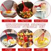 imageEfar Silicone Cooking Utensils Set 24Pcs Heat Resistant Kitchen Utensil with Holder Silicone Kitchen Tools with Spatula Turner Spoon Tongs Whisk NonToxic ampamp Dishwasher Safe KhakiRed
