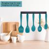 imageEfar Silicone Cooking Utensils Set 24Pcs Heat Resistant Kitchen Utensil with Holder Silicone Kitchen Tools with Spatula Turner Spoon Tongs Whisk NonToxic ampamp Dishwasher Safe KhakiBlue
