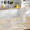 imageEfar Silicone Cooking Utensils Set 24Pcs Heat Resistant Kitchen Utensil with Holder Silicone Kitchen Tools with Spatula Turner Spoon Tongs Whisk NonToxic ampamp Dishwasher Safe KhakiKhaki