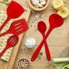 imageEfar Silicone Cooking Utensils Set 24Pcs Heat Resistant Kitchen Utensil with Holder Silicone Kitchen Tools with Spatula Turner Spoon Tongs Whisk NonToxic ampamp Dishwasher Safe KhakiRed