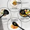 imageEfar Silicone Cooking Utensils Set 24Pcs Heat Resistant Kitchen Utensil with Holder Silicone Kitchen Tools with Spatula Turner Spoon Tongs Whisk NonToxic ampamp Dishwasher Safe KhakiBlack