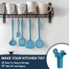 imageEfar Silicone Cooking Utensils Set 25 Piece Kitchen Utensils with Holder Non Toxic Kitchen Tools Spatula Turner Spoon Ladle Heat Resistant ampamp Dishwasher Safe  KhakiBlue