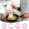 imageEfar Silicone Cooking Utensils Set 25 Piece Kitchen Utensils with Holder Non Toxic Kitchen Tools Spatula Turner Spoon Ladle Heat Resistant ampamp Dishwasher Safe  KhakiPink