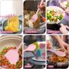 imageEfar Silicone Cooking Utensils Set 25 Piece Kitchen Utensils with Holder Non Toxic Kitchen Tools Spatula Turner Spoon Ladle Heat Resistant ampamp Dishwasher Safe  KhakiPink
