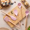 imageEfar Silicone Cooking Utensils Set 446 Heat Resistant 10PCS Kitchen Utensils Set with Wooden Handle for Nonstick Cookware Kitchen Tools Spatula Whisk Tongs Ladle Nontoxic ampamp Healthy WhitePink
