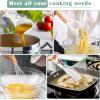 imageEfar Silicone Cooking Utensils Set 446 Heat Resistant 10PCS Kitchen Utensils Set with Wooden Handle for Nonstick Cookware Kitchen Tools Spatula Whisk Tongs Ladle Nontoxic ampamp Healthy WhiteWhite