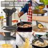 imageEfar Silicone Cooking Utensils Set 446 Heat Resistant 10PCS Kitchen Utensils Set with Wooden Handle for Nonstick Cookware Kitchen Tools Spatula Whisk Tongs Ladle Nontoxic ampamp Healthy WhiteGray