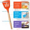 imageEfar Silicone Cooking Utensils Set 446 Heat Resistant 10PCS Kitchen Utensils Set with Wooden Handle for Nonstick Cookware Kitchen Tools Spatula Whisk Tongs Ladle Nontoxic ampamp Healthy WhiteMulticolor