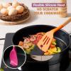 imageEfar Silicone Cooking Utensils Set 446 Heat Resistant 10PCS Kitchen Utensils Set with Wooden Handle for Nonstick Cookware Kitchen Tools Spatula Whisk Tongs Ladle Nontoxic ampamp Healthy WhiteMulticolor