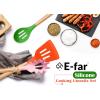 imageEfar Silicone Cooking Utensils Set 446 Heat Resistant 10PCS Kitchen Utensils Set with Wooden Handle for Nonstick Cookware Kitchen Tools Spatula Whisk Tongs Ladle Nontoxic ampamp Healthy WhiteMulticolor