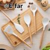 imageEfar Silicone Cooking Utensils Set 446 Heat Resistant 10PCS Kitchen Utensils Set with Wooden Handle for Nonstick Cookware Kitchen Tools Spatula Whisk Tongs Ladle Nontoxic ampamp Healthy WhiteWhite
