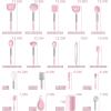 imageEfar Silicone Cooking Utensils Set 7 Pcs Heat Resistant Kitchen Utensils with Stainless Steel Handle Slotted Turner Spoon Soup Ladle Pasta Server Skimmer Tongs for Nonstick Cookware GrayPink