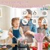 imageEfar Silicone Cooking Utensils Set 7 Pcs Heat Resistant Kitchen Utensils with Stainless Steel Handle Slotted Turner Spoon Soup Ladle Pasta Server Skimmer Tongs for Nonstick Cookware GrayPink