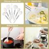 imageEfar Silicone Cooking Utensils Set 7 Pcs Heat Resistant Kitchen Utensils with Stainless Steel Handle Slotted Turner Spoon Soup Ladle Pasta Server Skimmer Tongs for Nonstick Cookware GrayWhite