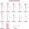 imageEfar Silicone Cooking Utensils Set 7 Pcs Heat Resistant Kitchen Utensils with Stainless Steel Handle Slotted Turner Spoon Soup Ladle Pasta Server Skimmer Tongs for Nonstick Cookware GrayPink