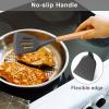 imageEfar Silicone Spatula Turner 2 Pack Heat Resistant Kitchen Spatulas for Nonstick Cookware Rubber Solid Slotted Spatula Cooking Utensils for Fish Eggs Pancakes WhiteGray