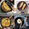 imageEfar Silicone Spatula Turner 2 Pack Heat Resistant Kitchen Spatulas for Nonstick Cookware Rubber Solid Slotted Spatula Cooking Utensils for Fish Eggs Pancakes WhiteGray