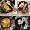 imageEfar Silicone Spatula Turner 2 Pack Heat Resistant Kitchen Spatulas for Nonstick Cookware Rubber Solid Slotted Spatula Cooking Utensils for Fish Eggs Pancakes WhiteKhaki