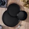 imageEfar Stoneware Dinnerware Sets 12Piece Plates and Bowls Dish Set for 4 Kitchen Modern Dinning Ware Chip and Scratch Resistant Microwave ampamp Dishwasher Safe Matte BlackMatte Black