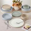 imageEfar Stoneware Dinnerware Sets 12Piece Plates and Bowls Dish Set for 4 Kitchen Modern Dinning Ware Chip and Scratch Resistant Microwave ampamp Dishwasher Safe Matte BlackMulticolor