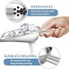 imageIce Scoops with Holes Efar 6 Ounce Stainless Steel Scoops with Drain Holes to Reduce Unwanted Dilution Metal Scoop for Ice MakerFreezerBar Rust Free ampamp Dishwasher Safe2 Pack8 Ounce