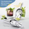 imageIce Scoops with Holes Efar 6 Ounce Stainless Steel Scoops with Drain Holes to Reduce Unwanted Dilution Metal Scoop for Ice MakerFreezerBar Rust Free ampamp Dishwasher Safe2 Pack8 Ounce