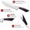 imageKnife Block Set for Kitchen Efar 17Piece High Carbon Forged Stainless Steel Knife Set Includes Chef Utility Paring Steak Serrated Bread Santoku Knife Sharpener  Full Tang DesignAbs Handle  Wooden Block