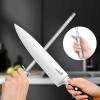 imageKnife Block Set for Kitchen Efar 17Piece High Carbon Forged Stainless Steel Knife Set Includes Chef Utility Paring Steak Serrated Bread Santoku Knife Sharpener  Full Tang DesignTriple Riveted Abs Handle