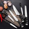 imageKnife Block Set for Kitchen Efar 17Piece High Carbon Forged Stainless Steel Knife Set Includes Chef Utility Paring Steak Serrated Bread Santoku Knife Sharpener  Full Tang DesignTriple Riveted Abs Handle