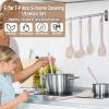 imageSilicone Cooking Utensils Set Efar 7Piece Blue Heat Resistant Kitchen Utensils Set Kitchen Nonstick Tools Spatula Ladle Spoon Pasta Server for Nonstick Cookware NonToxic ampamp Dishwasher safeKhaki