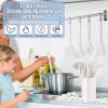 imageSilicone Cooking Utensils Set Efar 7Piece Blue Heat Resistant Kitchen Utensils Set Kitchen Nonstick Tools Spatula Ladle Spoon Pasta Server for Nonstick Cookware NonToxic ampamp Dishwasher safeWhite