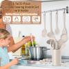 imageSilicone Cooking Utensils Set Efar 7Piece Blue Heat Resistant Kitchen Utensils Set Kitchen Nonstick Tools Spatula Ladle Spoon Pasta Server for Nonstick Cookware NonToxic ampamp Dishwasher safeKhaki