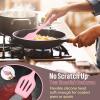 imageSilicone Cooking Utensils Set Efar 7Piece Blue Heat Resistant Kitchen Utensils Set Kitchen Nonstick Tools Spatula Ladle Spoon Pasta Server for Nonstick Cookware NonToxic ampamp Dishwasher safePink