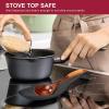 imageSpoon Rest Efar Matte Black Stainless Steel Spoon Ladle Holder Spatula Rest for Kitchen Stove Top Large Size ampamp Dishwasher SafeBlack