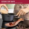 imageSpoon Rest Efar Matte Black Stainless Steel Spoon Ladle Holder Spatula Rest for Kitchen Stove Top Large Size ampamp Dishwasher SafeCopper