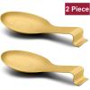 imageSpoon Rest Efar Matte Black Stainless Steel Spoon Ladle Holder Spatula Rest for Kitchen Stove Top Large Size ampamp Dishwasher SafeGold
