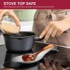 imageSpoon Rest Efar Matte Black Stainless Steel Spoon Ladle Holder Spatula Rest for Kitchen Stove Top Large Size ampamp Dishwasher SafeSilver