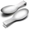 imageSpoon Rest Efar Matte Black Stainless Steel Spoon Ladle Holder Spatula Rest for Kitchen Stove Top Large Size ampamp Dishwasher SafeSilver