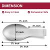 imageSpoon Rest Efar Matte Black Stainless Steel Spoon Ladle Holder Spatula Rest for Kitchen Stove Top Large Size ampamp Dishwasher SafeSilver