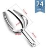 imageStainless Steel Ice Scoop Set of 2 Efar 24 Ounces Metal Large Utility Scoop for KitchenBarPartyWeddingDog foodPotted Plants Round Bottom ampamp Hanging Loop Rust Free ampamp Dishwasher Safe24 Ounce