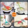 imageTeal Blue Kitchen Utensils Set Efar 15Piece Silicone Cooking Utensils with Holder Nonstick Cookware Friendly ampamp Heat Resistant Includes Ladle Spatula Spoon Slotted Turner for Cooking ampamp BakingColorful