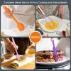 imageTeal Blue Kitchen Utensils Set Efar 15Piece Silicone Cooking Utensils with Holder Nonstick Cookware Friendly ampamp Heat Resistant Includes Ladle Spatula Spoon Slotted Turner for Cooking ampamp BakingColorful
