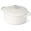 imageEfar 7QT Oval Dutch Oven Pot with Lid Enameled Cast Iron Dutch Oven with Dual Handles for Sourdough Bread Baking Cooking Nonstick Enamel Coated CookwareBlue NonToxic ampamp Easy CleanWhite