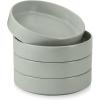imageEfar Pasta Bowls Set of 4 35oz Ceramic Large Salad Bowl Plates for Serving Soup Dinner Shallow Stoneware Pasta Plate Microwave ampamp Dishwasher Safe Speckled KhakiMist Green
