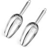 imageIce Scoops with Holes Efar 6 Ounce Stainless Steel Scoops with Drain Holes to Reduce Unwanted Dilution Metal Scoop for Ice MakerFreezerBar Rust Free ampamp Dishwasher Safe2 Pack6 Ounce